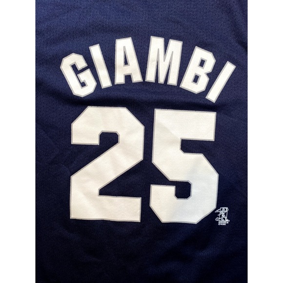 VTG Jason Giambi Men's Size Medium Majestic Away Jersey #25 New York Yankees - Picture 7 of 7